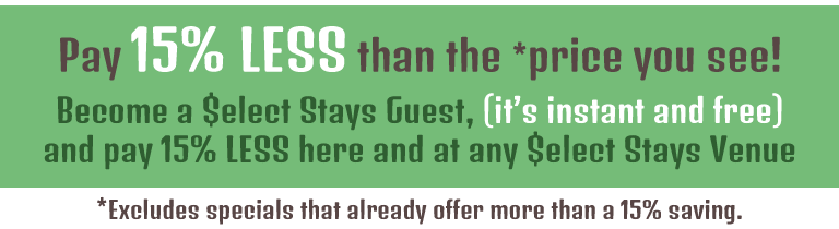 Stays Select Guests pay 15% Less